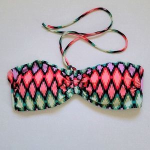 Atmosphere Bikini Bandeau Top Aztec Pattern Women's Size 10